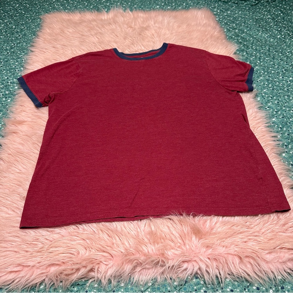 GEORGE Men's Red Crew Neck T-Shirt Plus Size  XL (46-48)